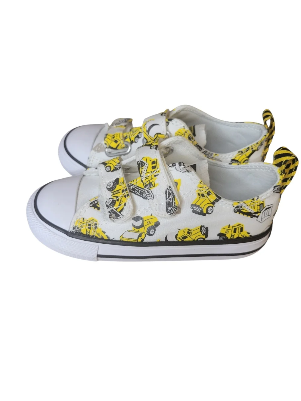 Converse Boy's White & Yellow Construction Print Sneakers